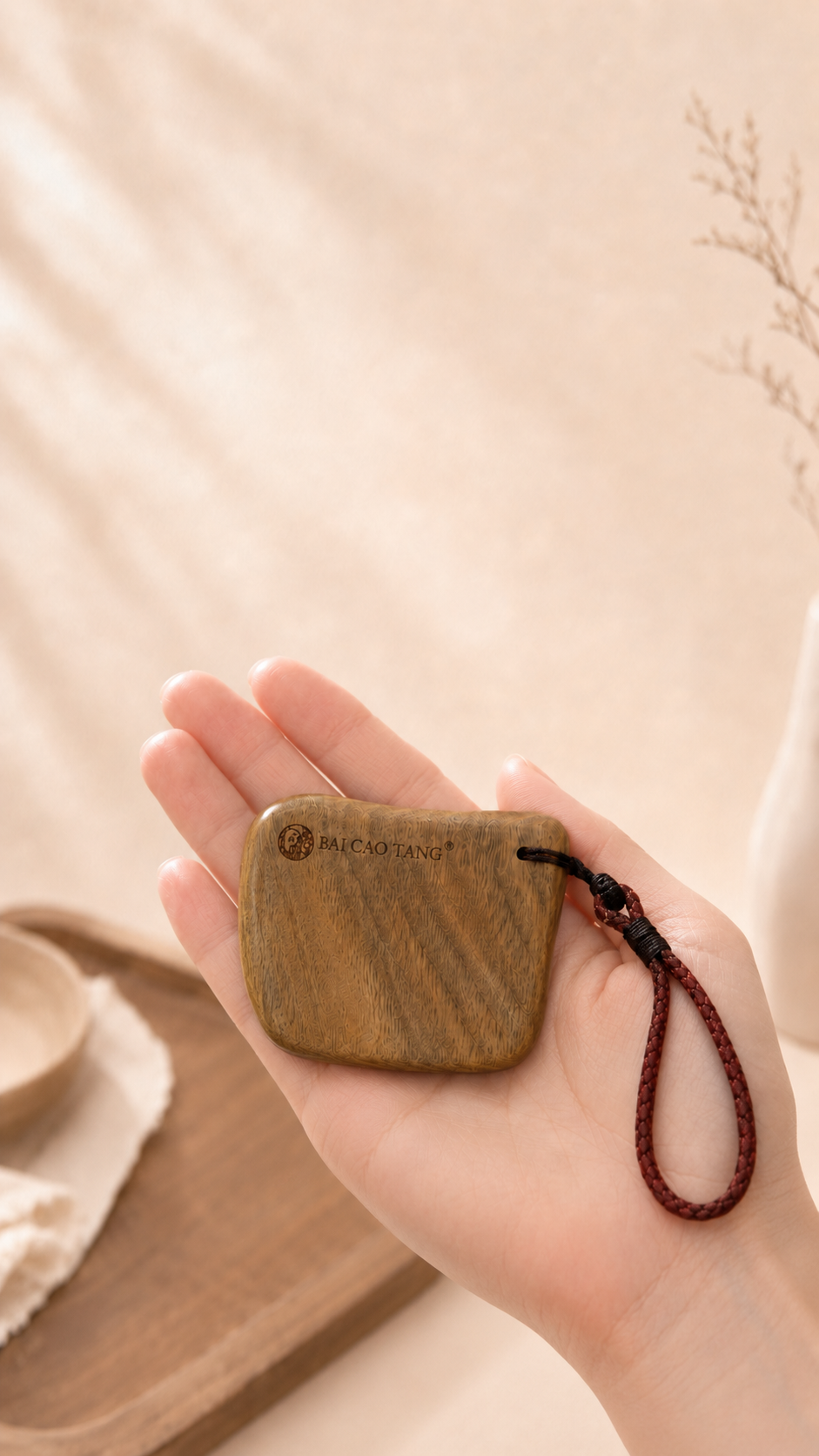 Square Sandalwood Gua Sha Tool