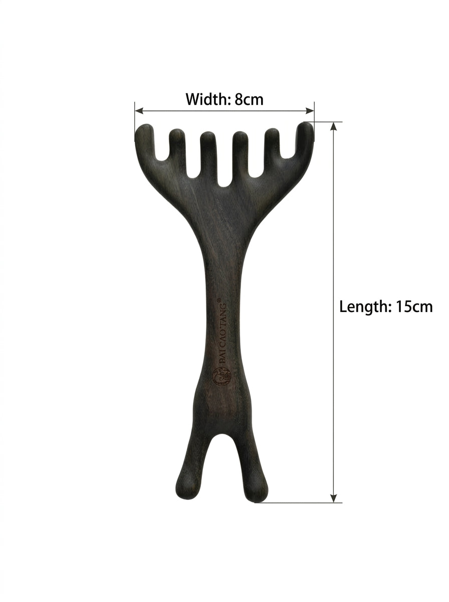 Sandalwood Antler Dual-End Face & Scalp Massagerg Tool