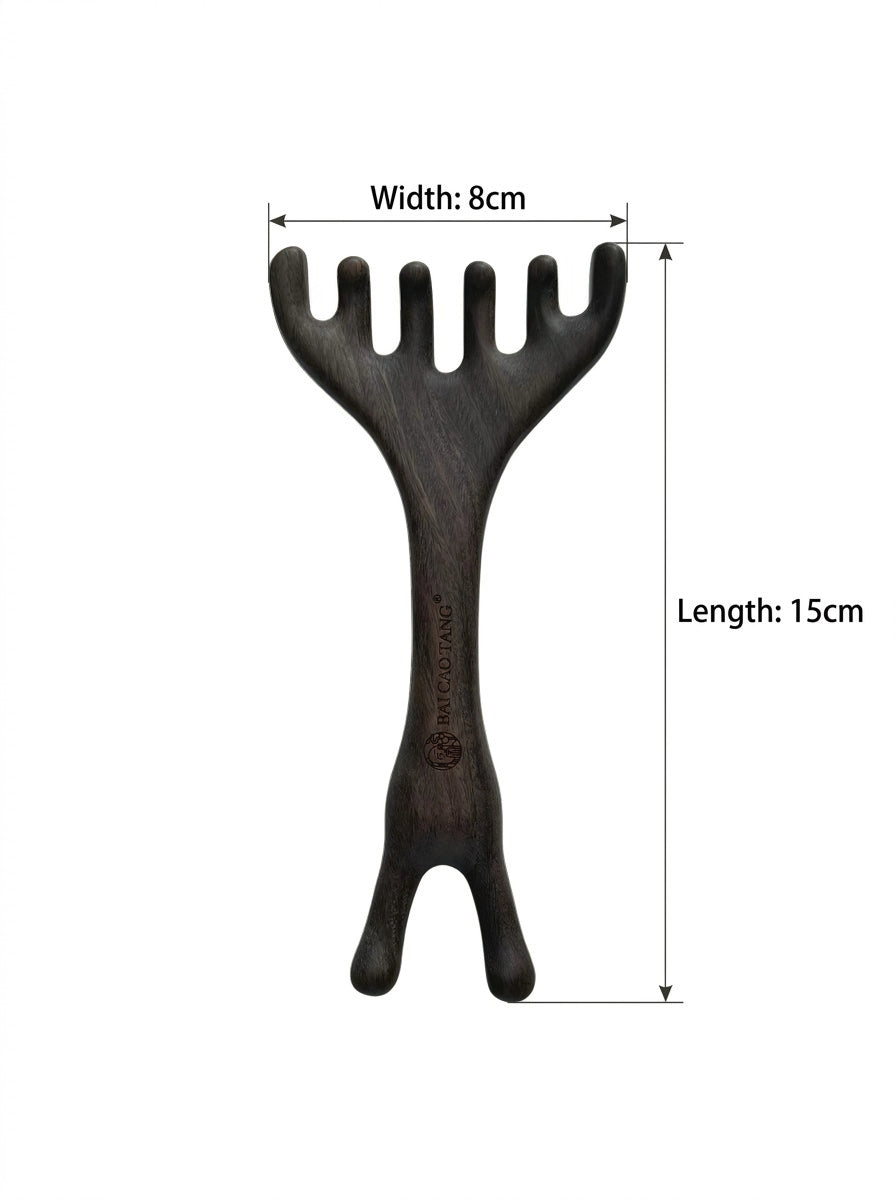 Sandalwood Antler Dual-End Face & Scalp Massager Tool