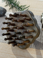 28-Tooth Sandalwood Petal Scalp Massage Comb