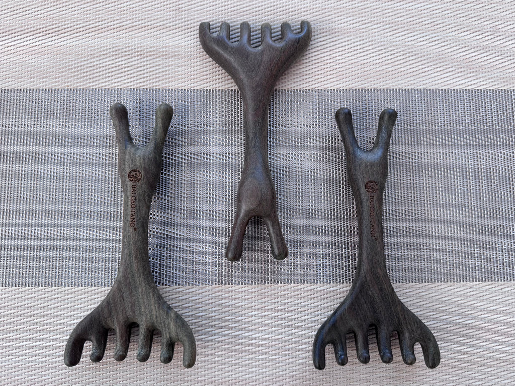 Sandalwood Antler Dual-End Face & Scalp Massagerg Tool